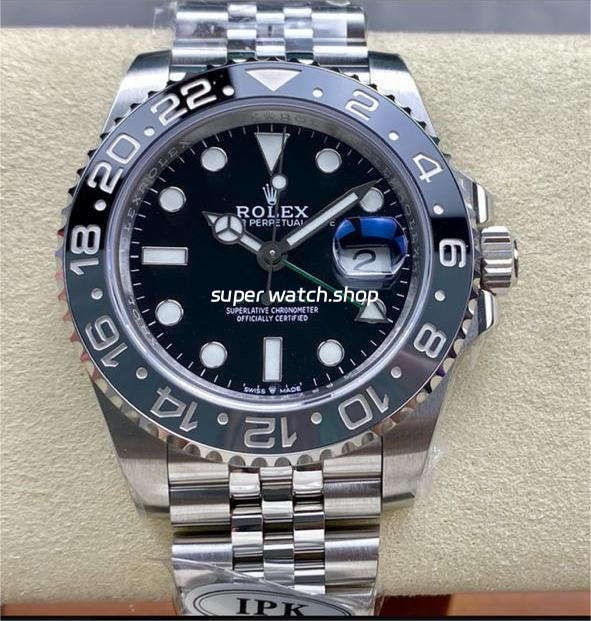 IPK Factory Rolex GMT-Master II 126710GRNR-0003 Full 904L Black Dial Jubilee