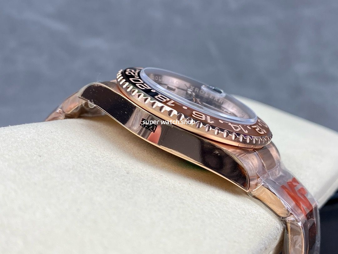 KF Factory Rolex GMT-Master II 126715CHNR 40mm Full Rose Gold Black Dial - Image 6