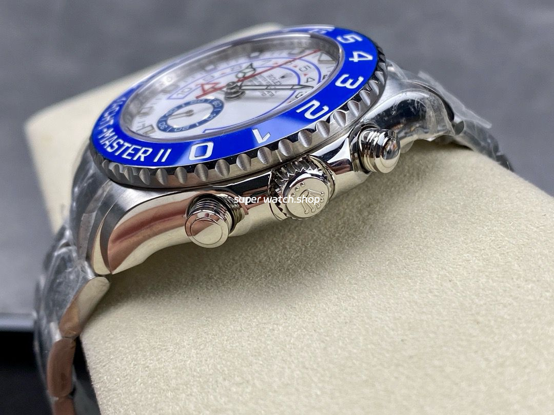 KF Factory Rolex Yacht-Master II 116680-0002 44mm Full Steel Strap White Dial - Image 7
