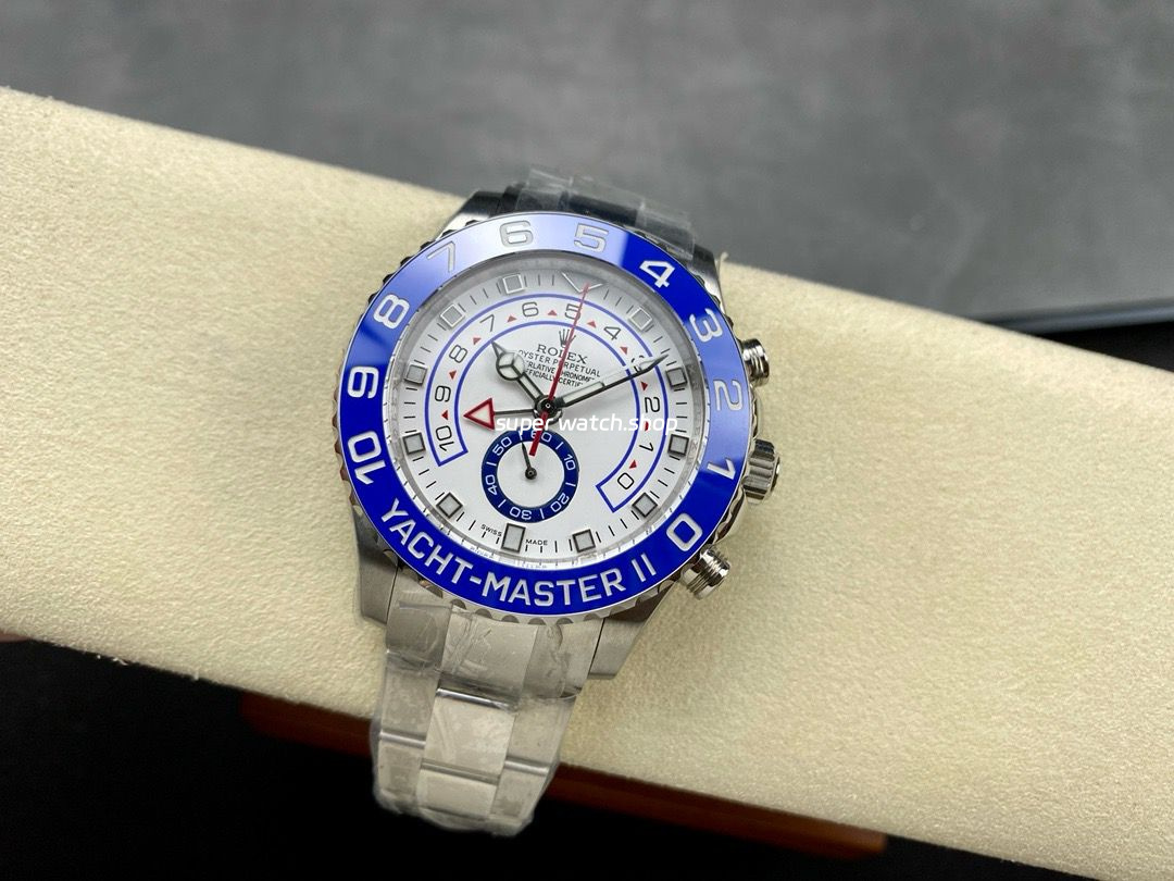 KF Factory Rolex Yacht-Master II 116680-0002 44mm Full Steel Strap White Dial - Image 5