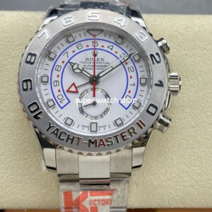 KF Factory Rolex Yacht-Master II 116689 44mm Full Steel Strap White Dial