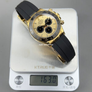 N+ Factory Counterweight Rolex Daytona 126518LN-0012 Yellow Gold Oysterflex Champagne Dial