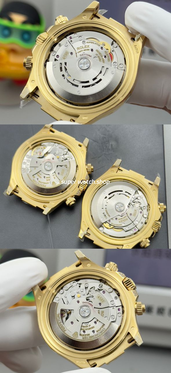 N+ Factory Counterweight Rolex Daytona 126538TBR-0004 40mm Yellow Gold Oysterflex Diamond Bezel Gold Dial - Image 7