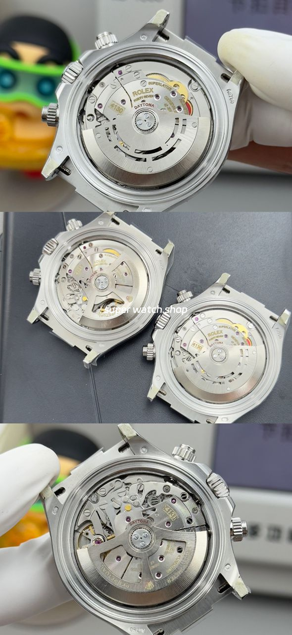 N+ Factory Counterweight Rolex Daytona Eye of the Tiger 116589TBR 40mm White Gold Oysterflex Diamond Bezel Diamond Grey Dial - Image 7