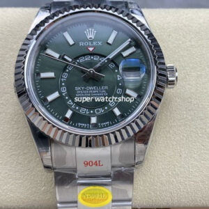 Noob Factory Rolex Sky-Dweller 336934-0001 42mm Full 904L Green Dial