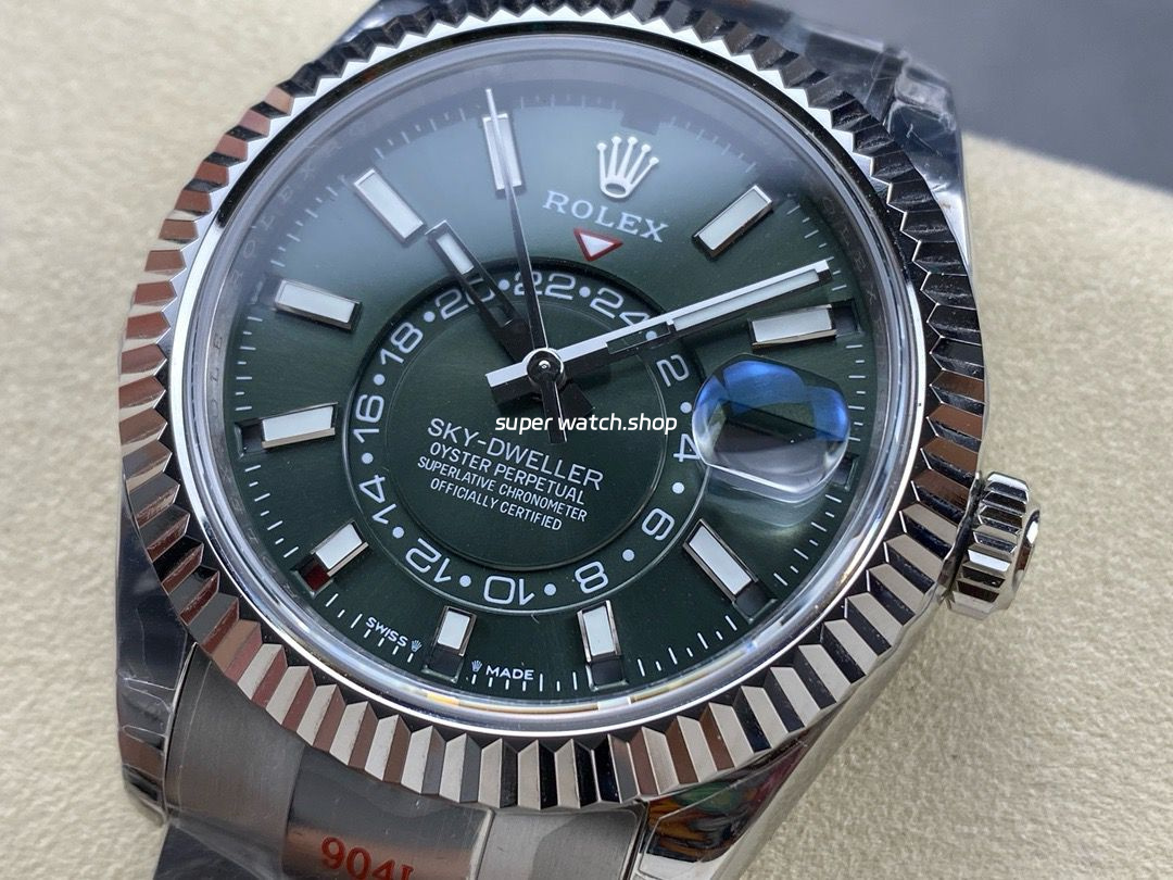 Noob Factory Rolex Sky-Dweller 336934-0001 42mm Full 904L Green Dial - Image 3