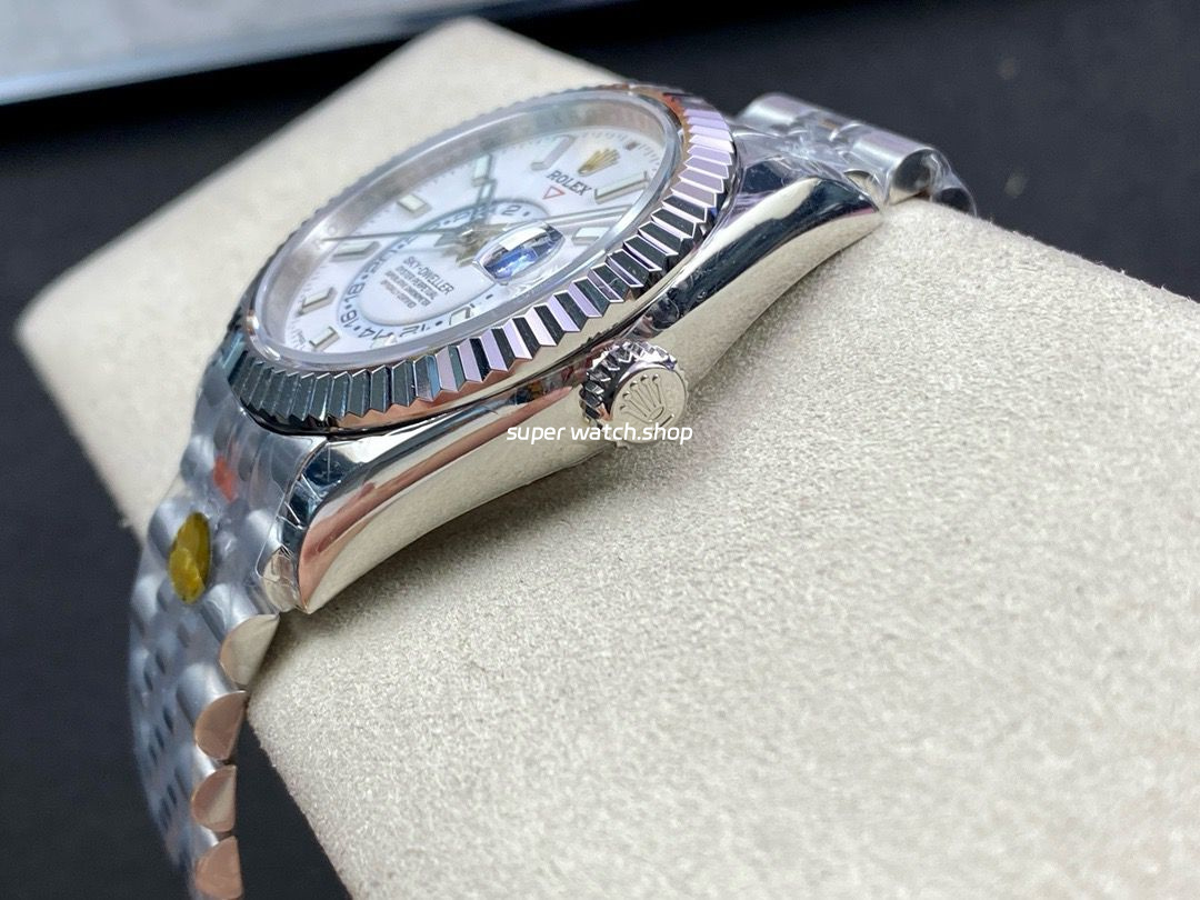 Noob Factory Rolex Sky-Dweller 336934-0004 42mm Full 904L White Dial Jubilee - Image 7