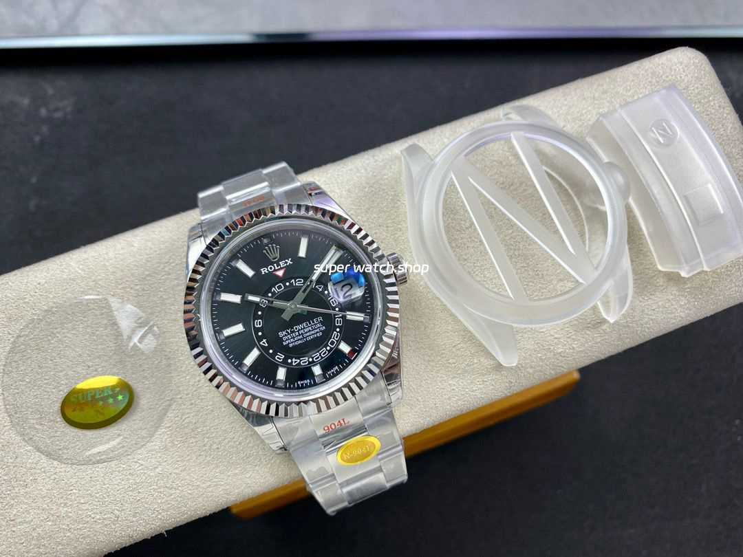 Noob Factory Rolex Sky-Dweller 336934-0007 42mm Full 904L Black Dial - Image 4