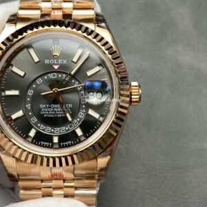 Noob Factory Rolex Sky-Dweller 336935-0004 42mm Rose Gold Grey Dial