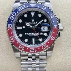 OW Factory Rolex Pepsi GMT-Master II 126710BLRO-0001 40mm Full Steel Black Dial Jubilee