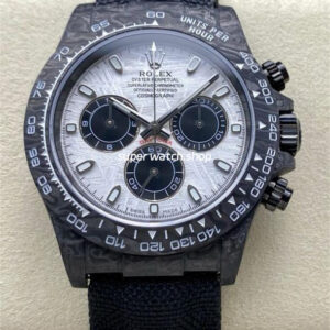 PPM Factory Rolex Daytona Modified Carbon Fiber Calf Skin Strap Real Meteorite Dial