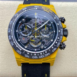 PPM Factory Rolex Daytona Modified Carbon Fiber Calf Skin Strap Skeletonized Dial