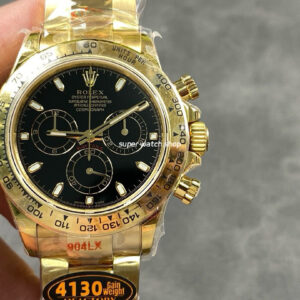 QF Factory CounterWeight Rolex Daytona 116508-0004 40mm Full Yellow Gold Black Dial