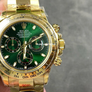 QF Factory CounterWeight Rolex Daytona 116508-0013 40mm Full Yellow Gold Green Dial