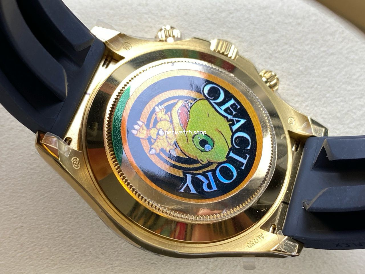 QF Factory CounterWeight Rolex Daytona 116518LN-0076 40mm Yellow Gold Rubber Oysterflex Meteorite Dial - Image 7