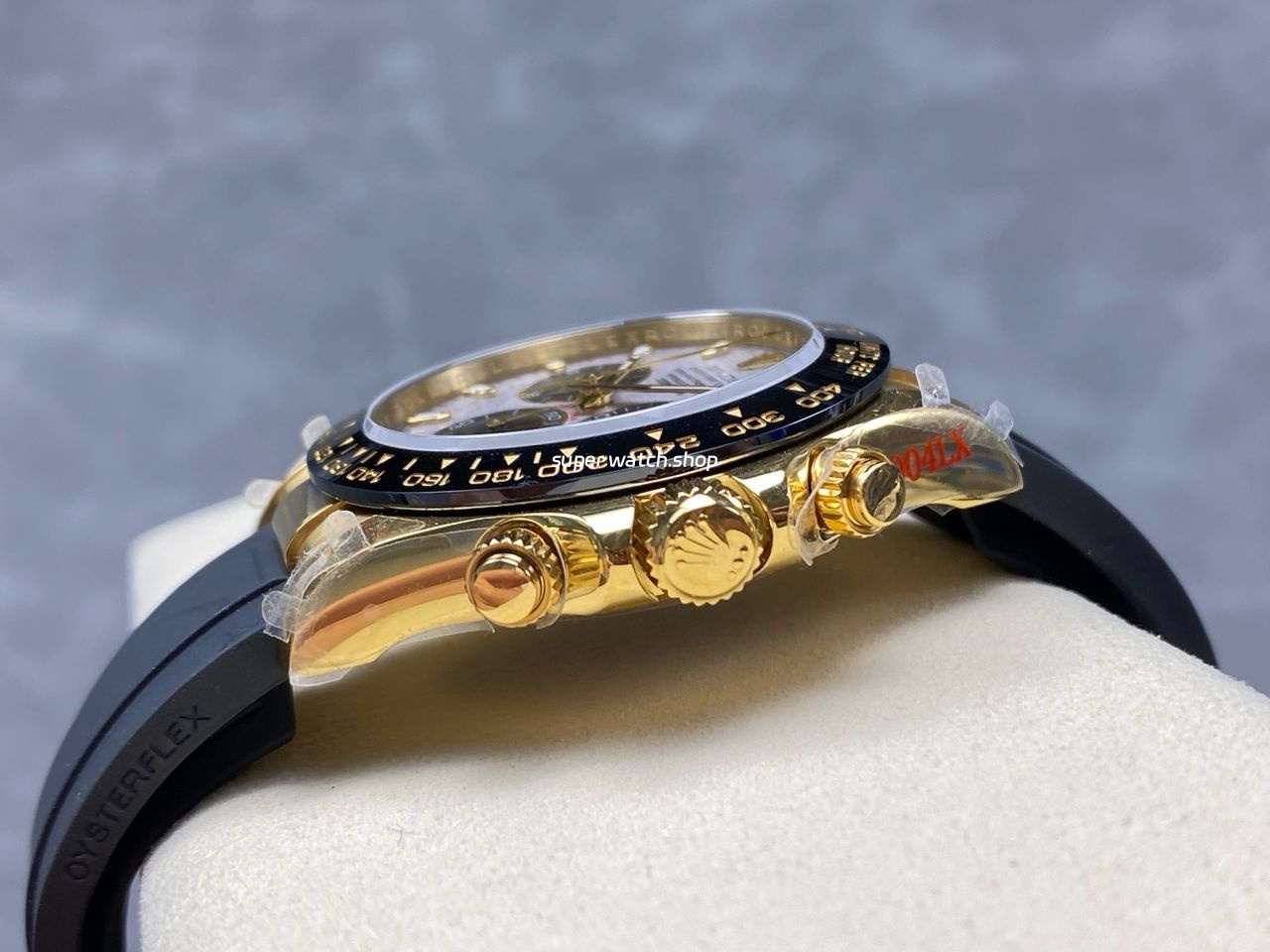 QF Factory CounterWeight Rolex Daytona 116518LN-0076 40mm Yellow Gold Rubber Oysterflex Meteorite Dial - Image 6