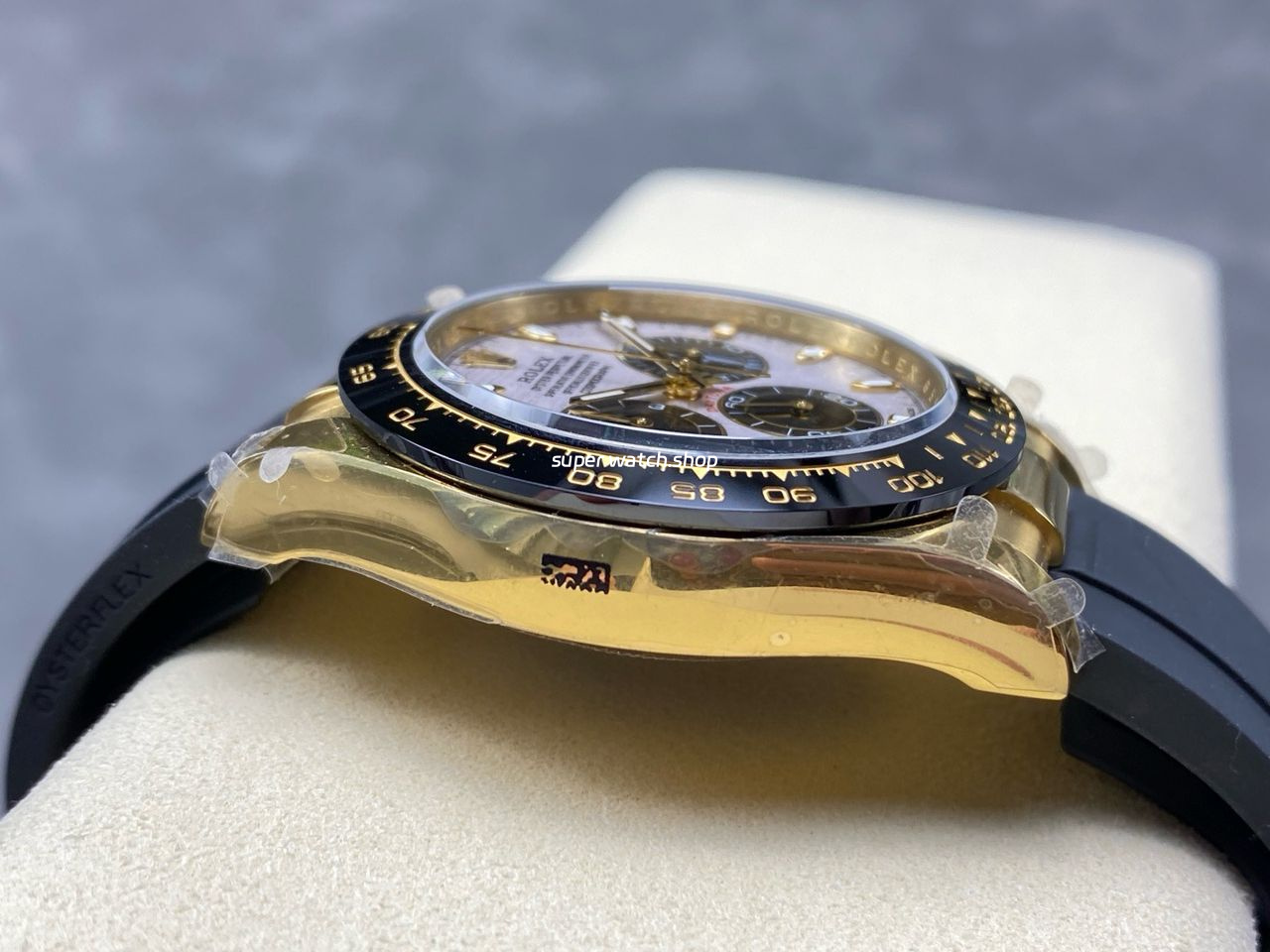 QF Factory CounterWeight Rolex Daytona 116518LN-0076 40mm Yellow Gold Rubber Oysterflex Meteorite Dial - Image 5