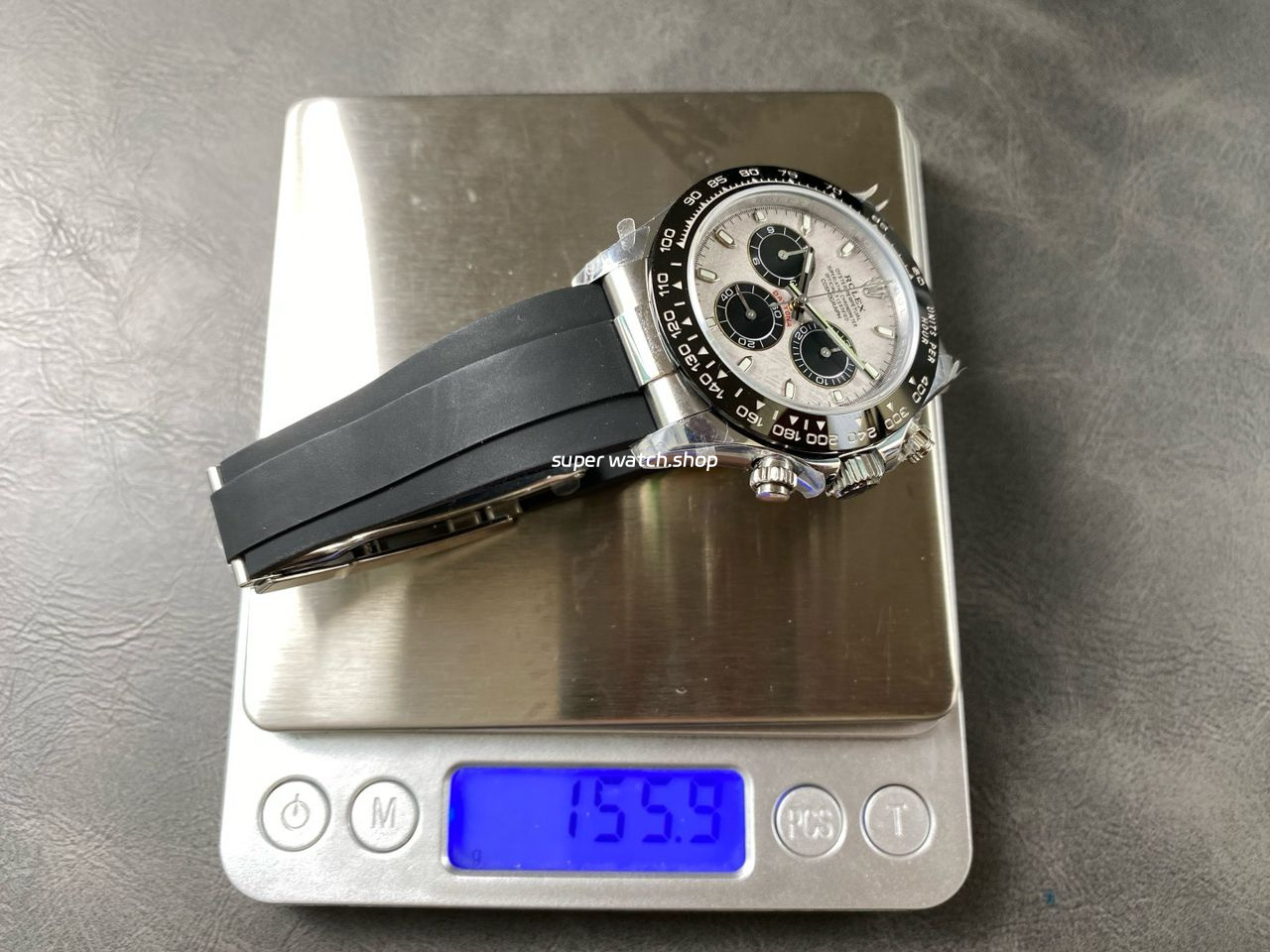 QF Factory CounterWeight Rolex Daytona 116519LN-0038 40mm White Gold Rubber Oysterflex Meteorite Dial - Image 9