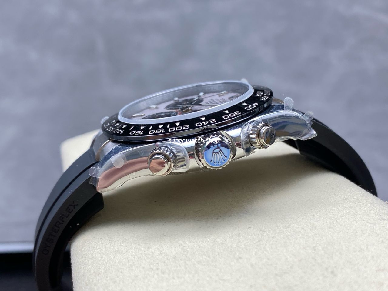 QF Factory CounterWeight Rolex Daytona 116519LN-0038 40mm White Gold Rubber Oysterflex Meteorite Dial - Image 6