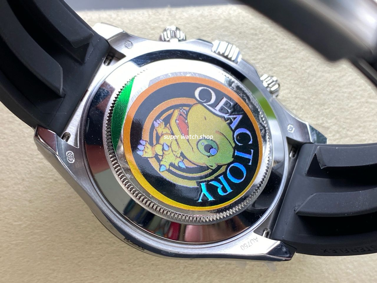 QF Factory CounterWeight Rolex Daytona 116519LN-0038 40mm White Gold Rubber Oysterflex Meteorite Dial - Image 7