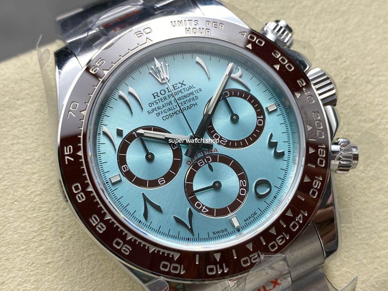 QF Factory CounterWeight Rolex Daytona 126506-0004 40mm Full Platinum Arabic Numerals Ice Blue Dial - Image 2