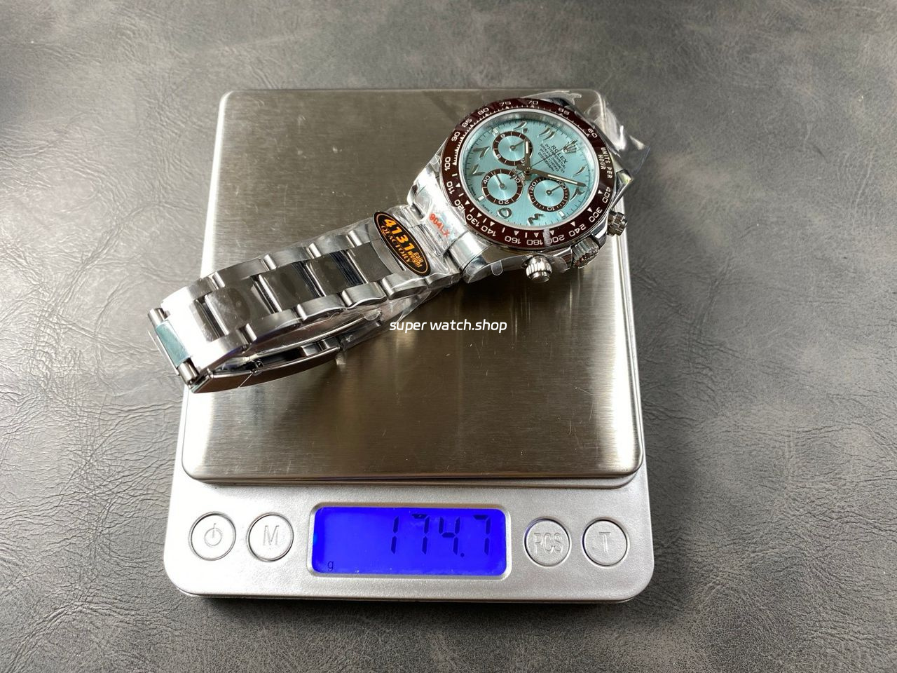 QF Factory CounterWeight Rolex Daytona 126506-0004 40mm Full Platinum Arabic Numerals Ice Blue Dial - Image 11