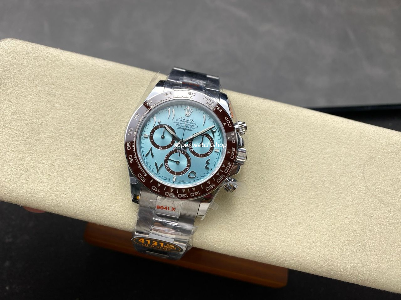 QF Factory CounterWeight Rolex Daytona 126506-0004 40mm Full Platinum Arabic Numerals Ice Blue Dial - Image 5