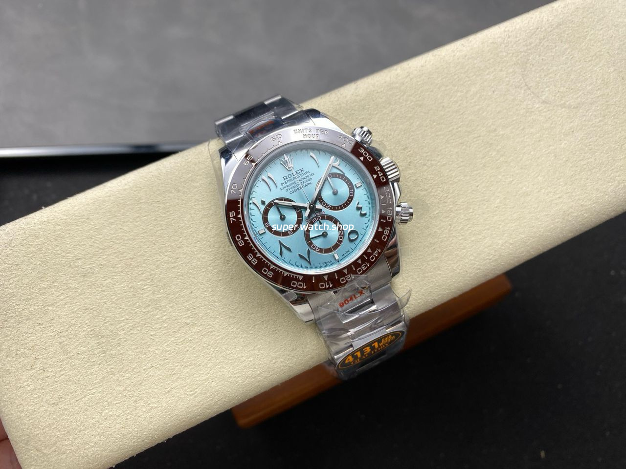 QF Factory CounterWeight Rolex Daytona 126506-0004 40mm Full Platinum Arabic Numerals Ice Blue Dial - Image 4