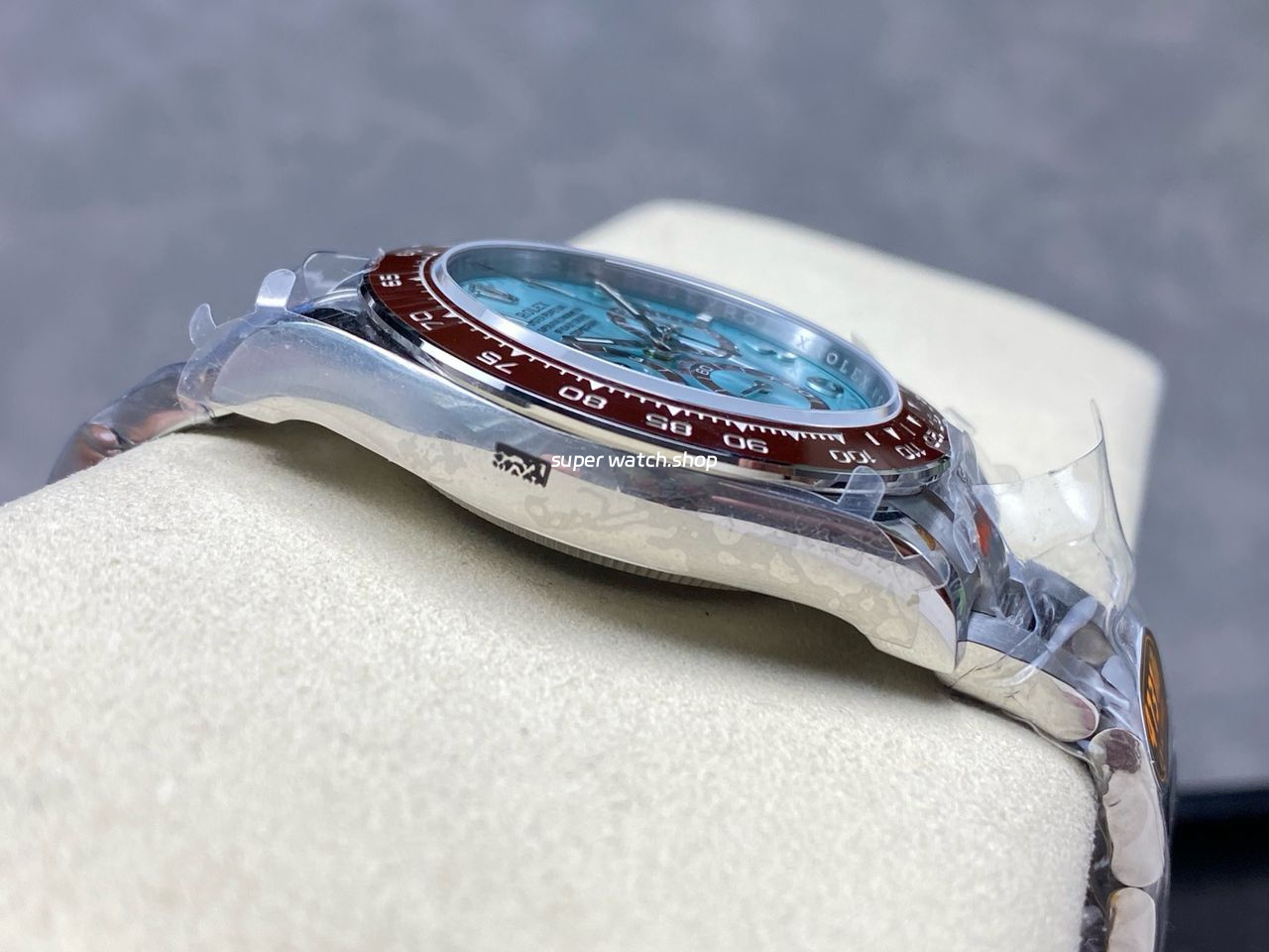 QF Factory CounterWeight Rolex Daytona 126506-0004 40mm Full Platinum Arabic Numerals Ice Blue Dial - Image 6