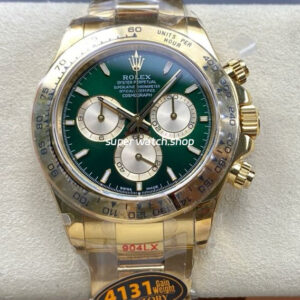 QF Factory CounterWeight Rolex Daytona 126508-0008 40mm Full Yellow Gold Green Dial