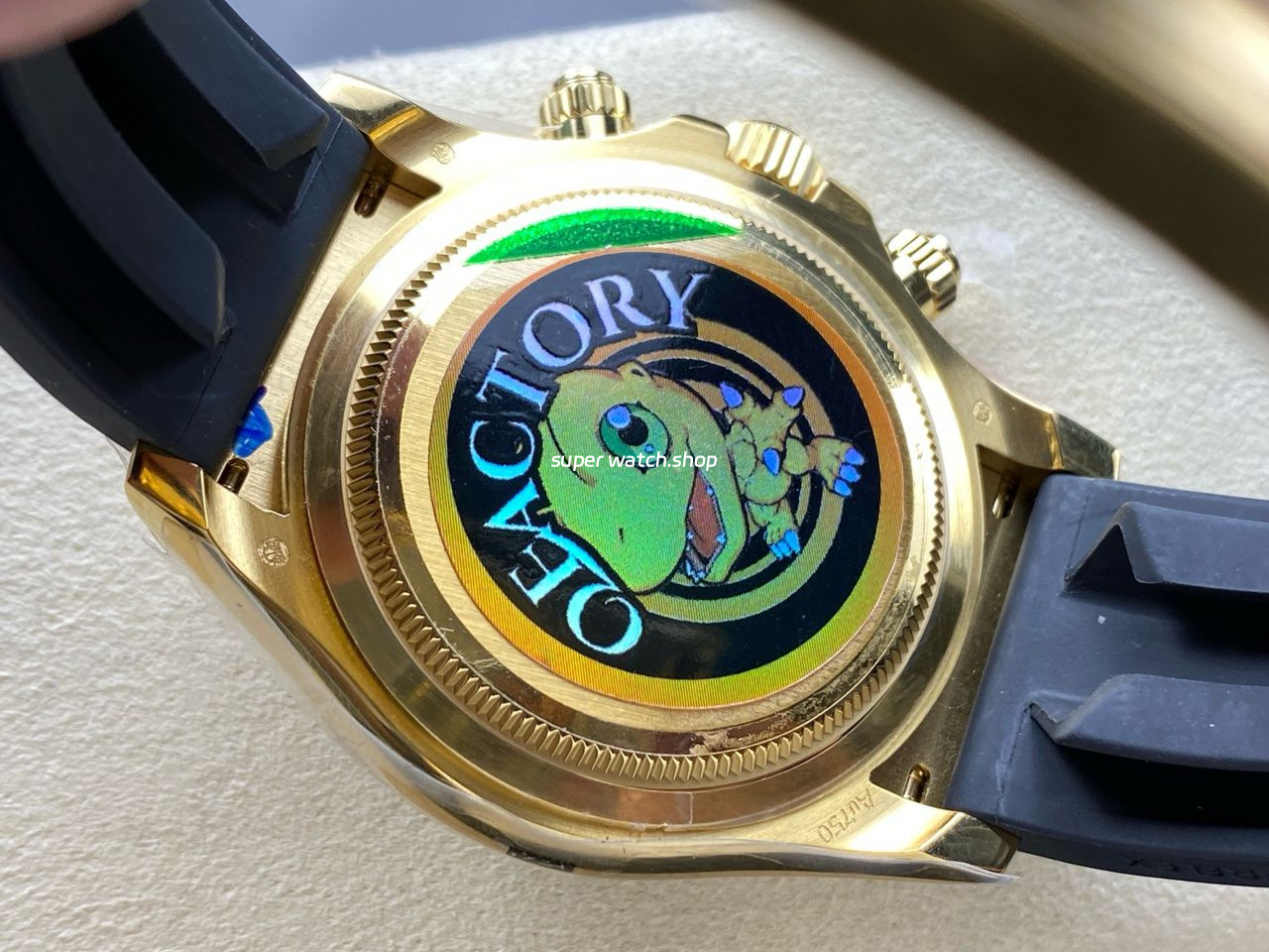 QF Factory CounterWeight Rolex Daytona 126518LN-0002 40mm Yellow Gold Rubber Oysterflex White Dial - Image 7