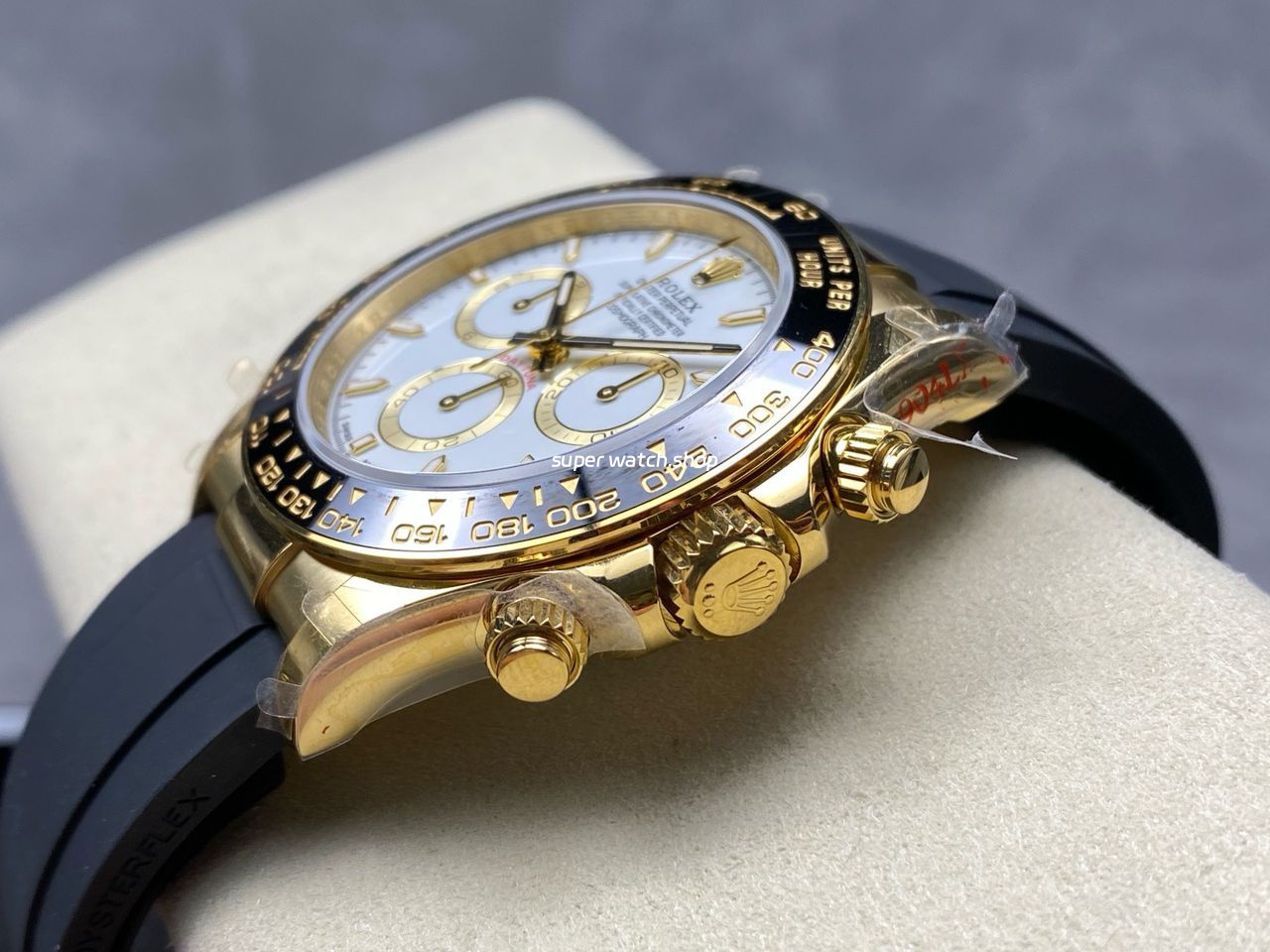 QF Factory CounterWeight Rolex Daytona 126518LN-0002 40mm Yellow Gold Rubber Oysterflex White Dial - Image 6