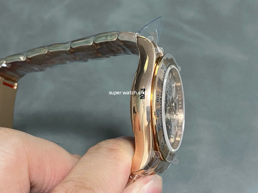 QF Factory Counterweight Rolex Daytona 116505-0014 40mm Full Rose Gold Meteorite Cosmograph Silver Dial - Image 5