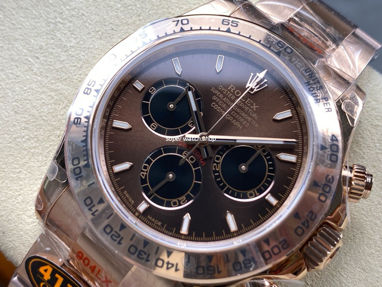 QF Factory Counterweight Rolex Daytona 126505-0005 40mm Full Rose Gold Chocolate Brown Dial - Image 3