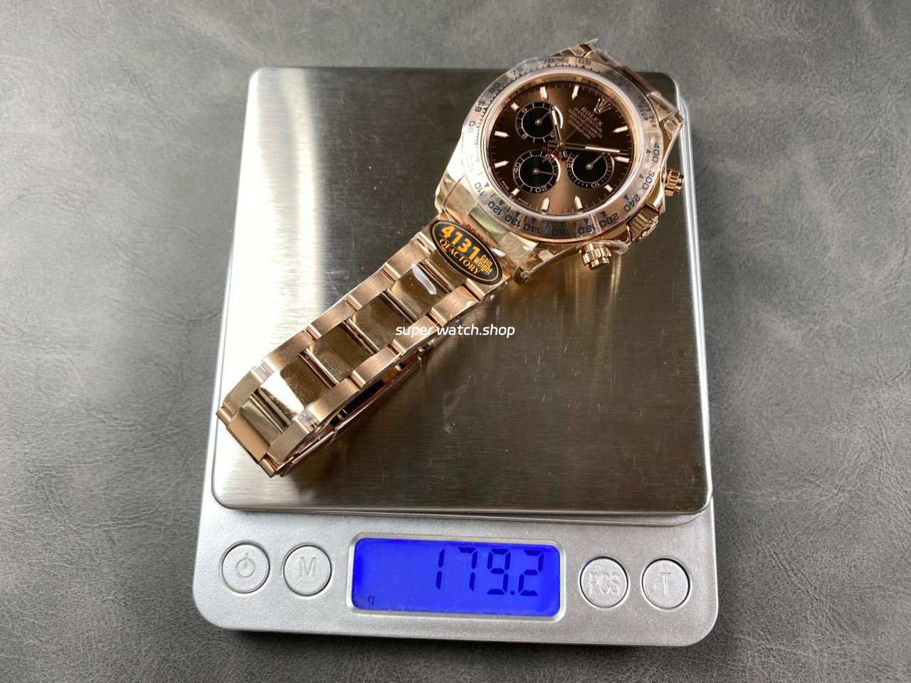 QF Factory Counterweight Rolex Daytona 126505-0005 40mm Full Rose Gold Chocolate Brown Dial - Image 9