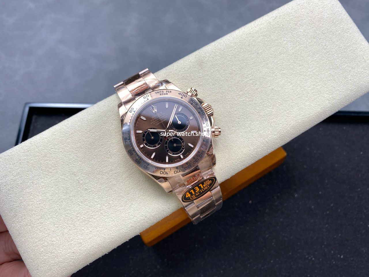 QF Factory Counterweight Rolex Daytona 126505-0005 40mm Full Rose Gold Chocolate Brown Dial - Image 4