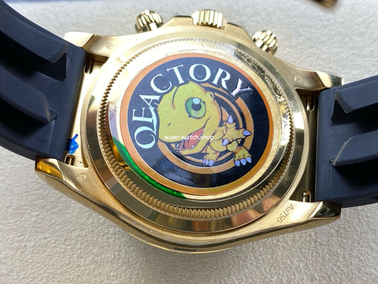 QF Factory Counterweight Rolex Daytona 126518LN-0014 40mm Yellow Gold Rubber Oysterflex Turquoise Blue Dial - Image 8