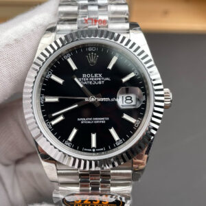 QF Factory Rolex Datejust 126334-0018 41mm White Gold 904L Black Dial Jubilee