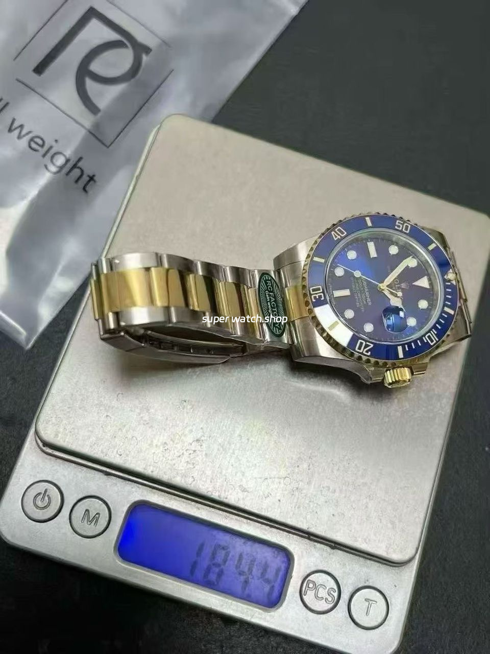 RC Factory Counterweight Rolex Submariner Date 116613LB 40mm Half Gold Blue Dial - Image 11