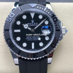 S+ Factory Rolex Yacht-Master 226659 42mm White Gold Rubber Strap Black Dial