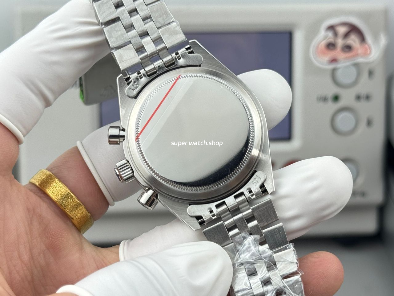 SN Factory Rolex Daytona Vintage Cartier 37mm Full Steel White Dial - Image 8