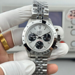 SN Factory Rolex Daytona Vintage Cartier 37mm Full Steel White Dial