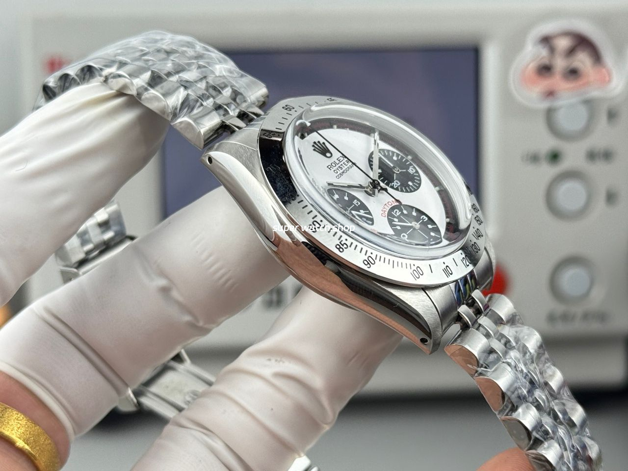 SN Factory Rolex Daytona Vintage Paul Newman 6239 37mm Full Steel White Dial - Image 6