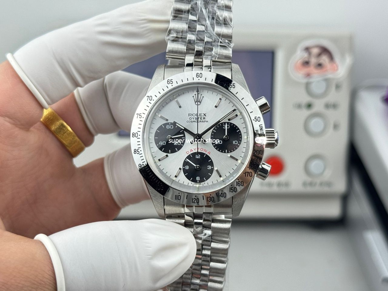 SN Factory Rolex Daytona Vintage Paul Newman 6265 37mm Full Steel White Dial