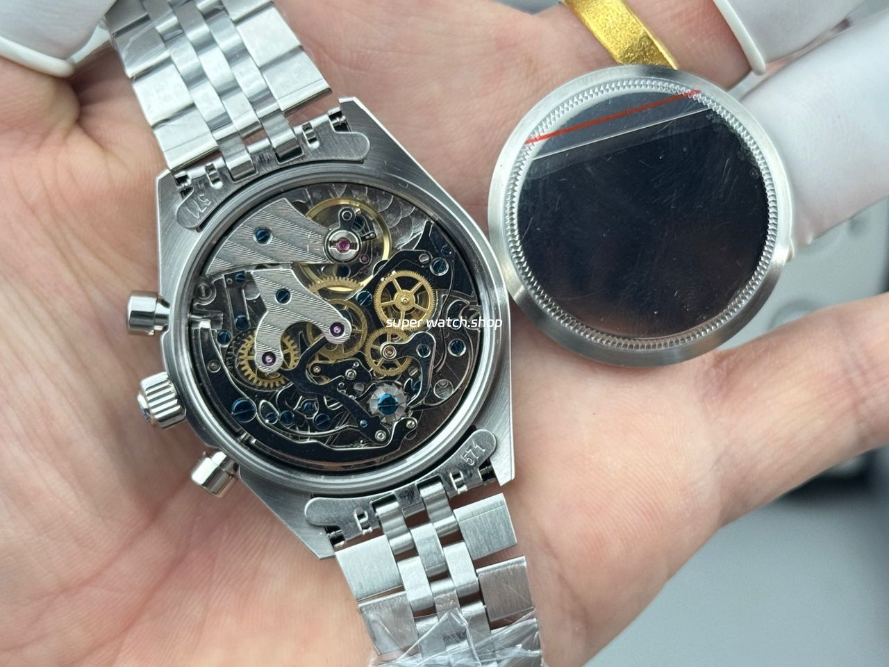 SN Factory Rolex Daytona Vintage Paul Newman 6265 37mm Full Steel White Dial - Image 8