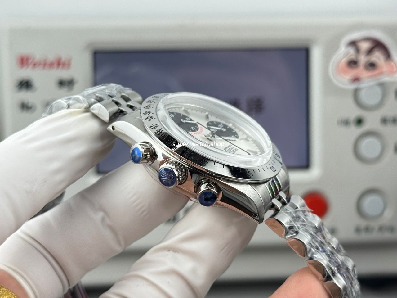 SN Factory Rolex Daytona Vintage Paul Newman 6265 37mm Full Steel White Dial - Image 7
