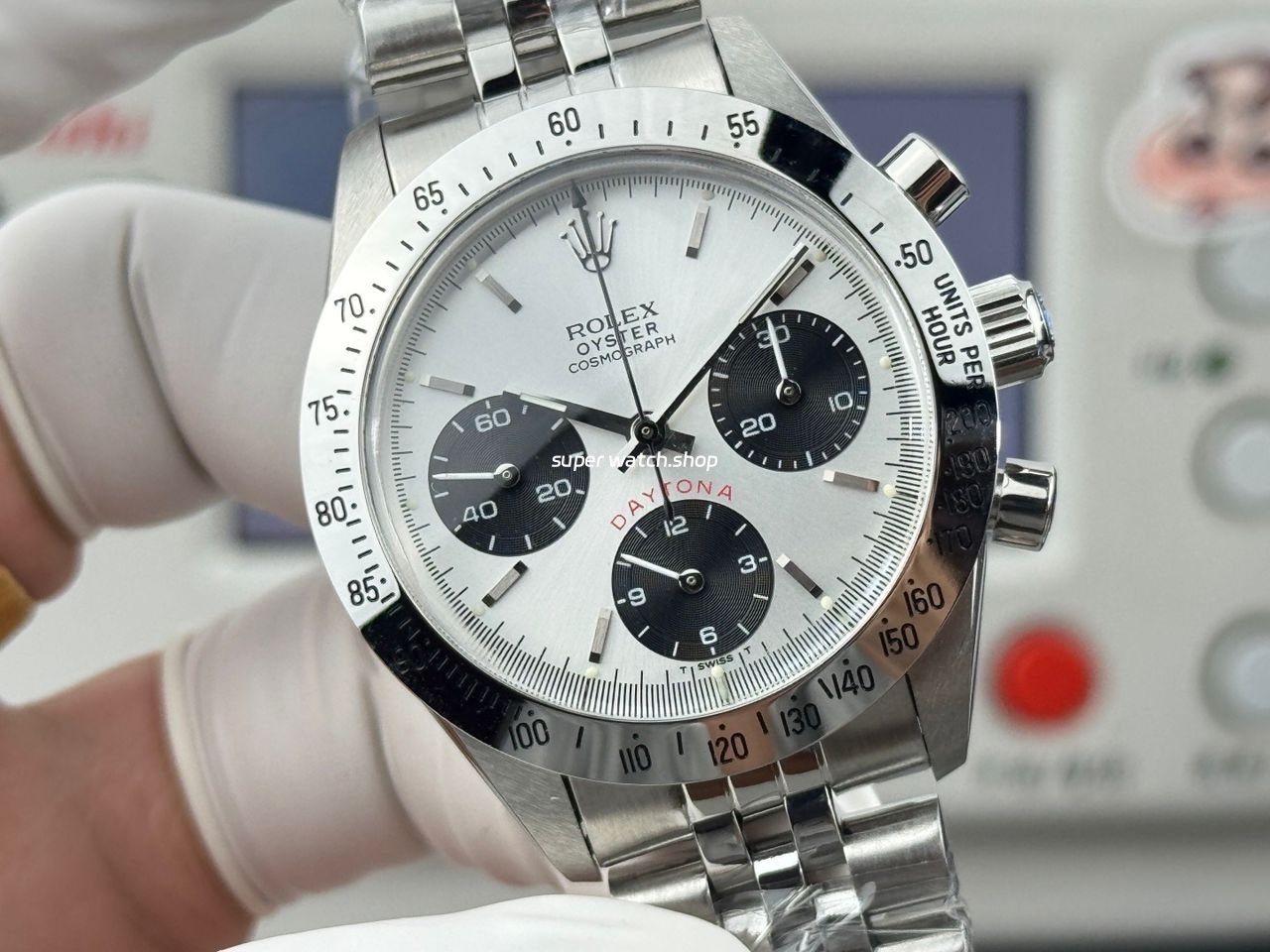 SN Factory Rolex Daytona Vintage Paul Newman 6265 37mm Full Steel White Dial - Image 2