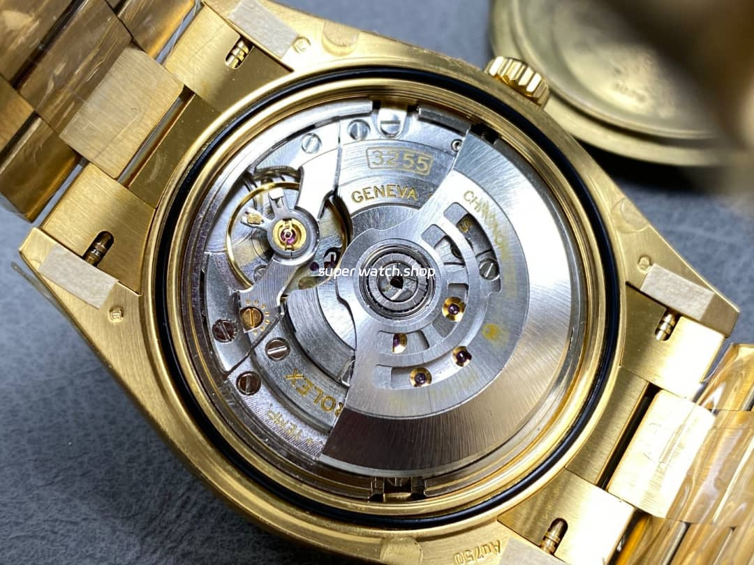 THB Factory Counterweight Rolex Day-Date 228238-0042 40mm Full Yellow Gold Roman Numerals White Dial - Image 8