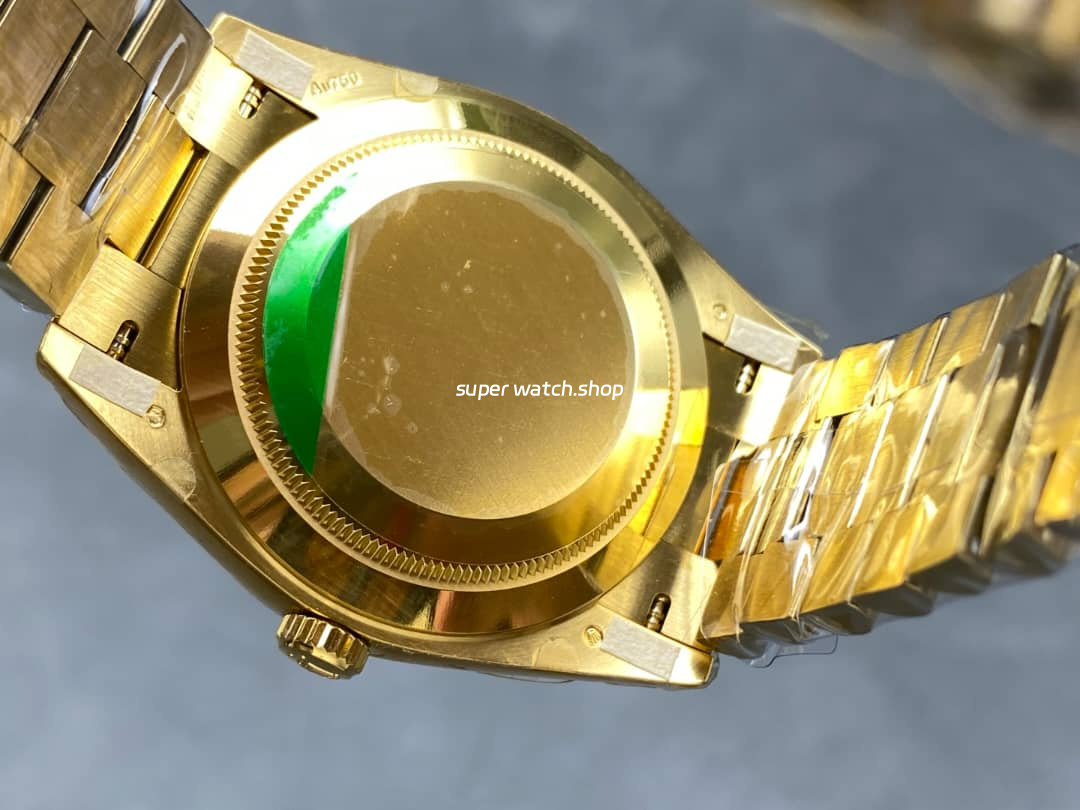 THB Factory Counterweight Rolex Day-Date 228238-0042 40mm Full Yellow Gold Roman Numerals White Dial - Image 7