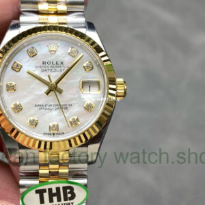 THB Factory Rolex Datejus Jubileet 278273-0028 31mm Yellow Gold Mother of Pearl Dial